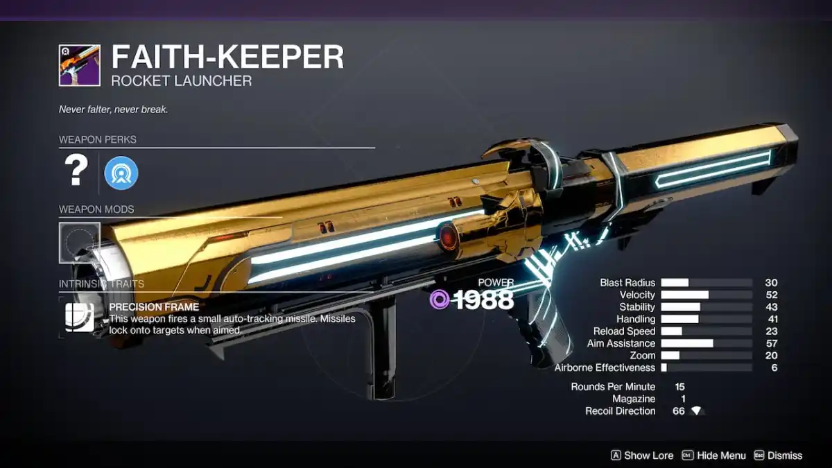 Destiny 2 Faith Keeper