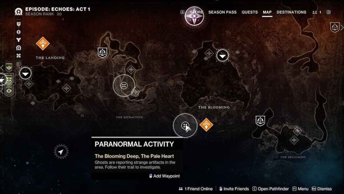 Destiny 2 Paranormal Activity The Blooming Deep Location