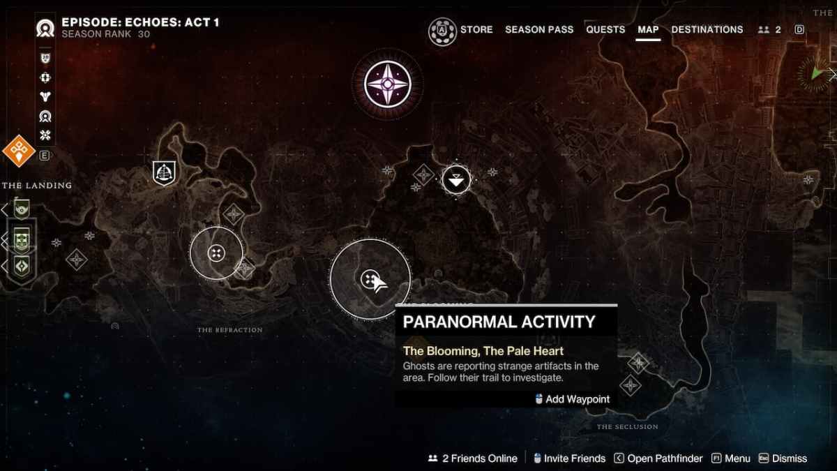 Destiny 2 Paranormal Activity The Blooming Location