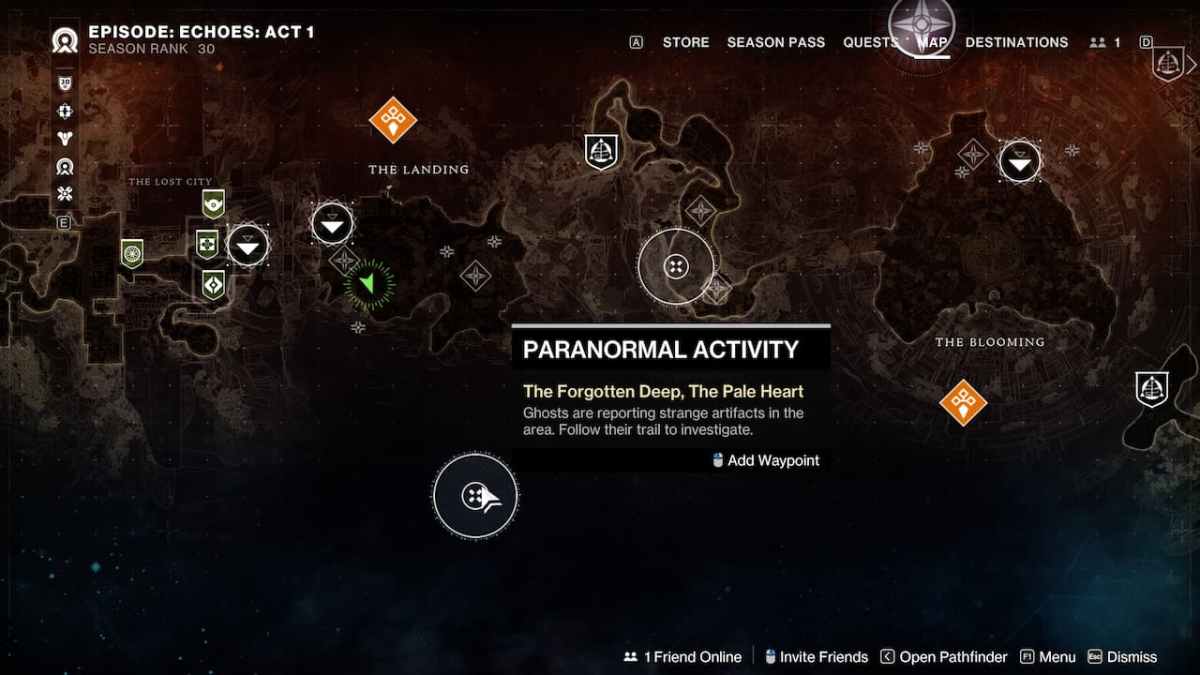 Destiny 2 Paranormal Activity The Forgotten Deep Location