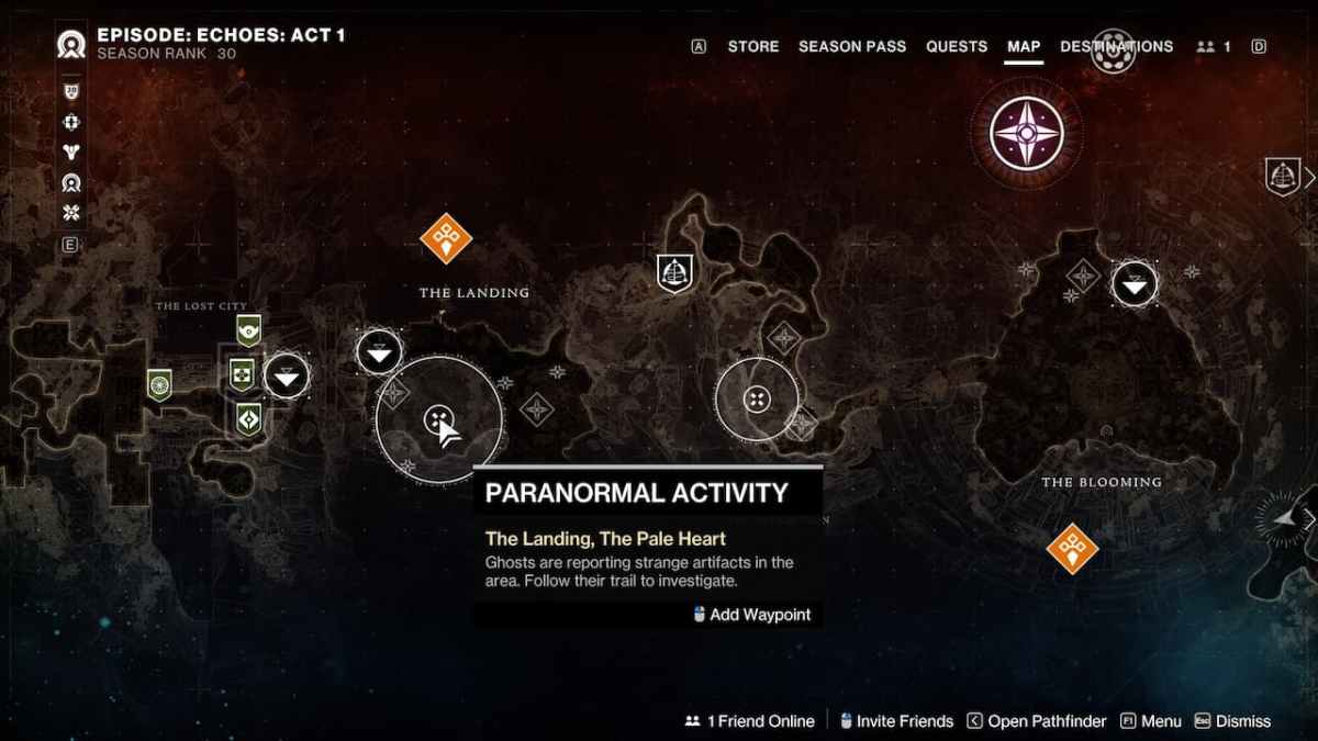 Destiny 2 Paranormal Activity The Landing Location