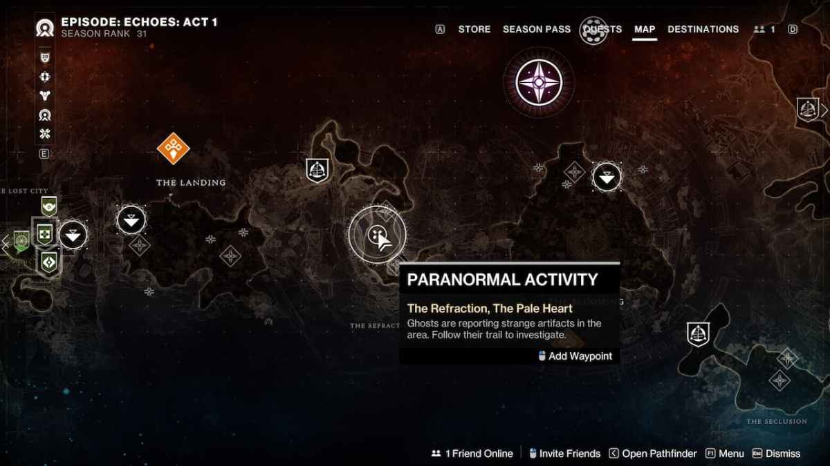 Destiny 2 Paranormal Activity The Refraction Location