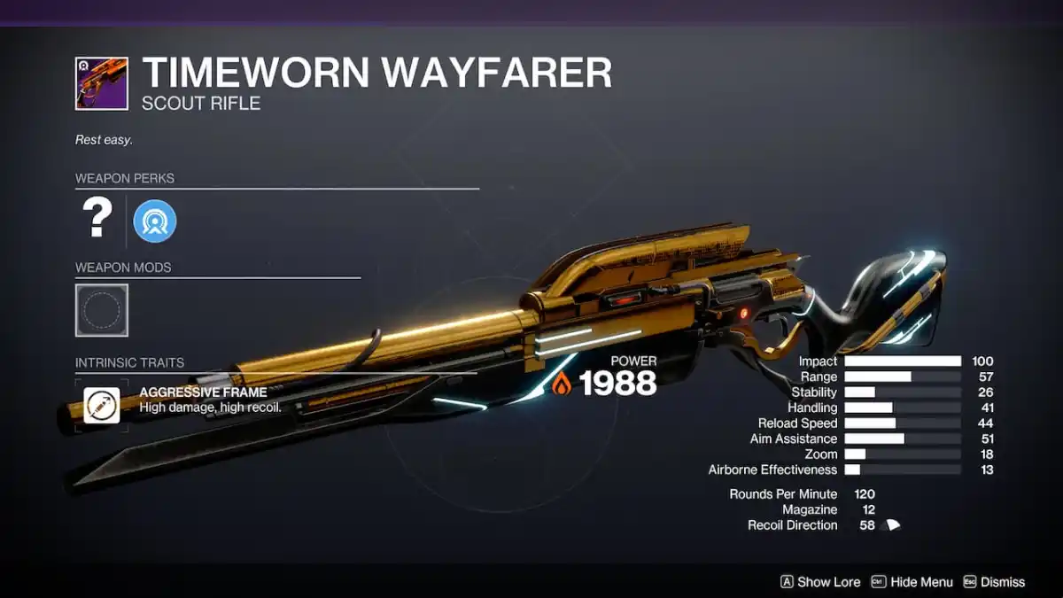 Destiny 2 Timeworn Wayfarer 2