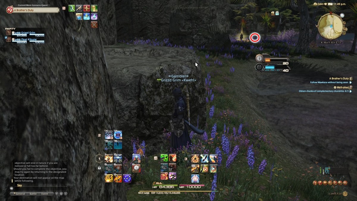 How to follow Wawkesa and the Shady Hoobigo without being seen in FFXIV Dawntrail