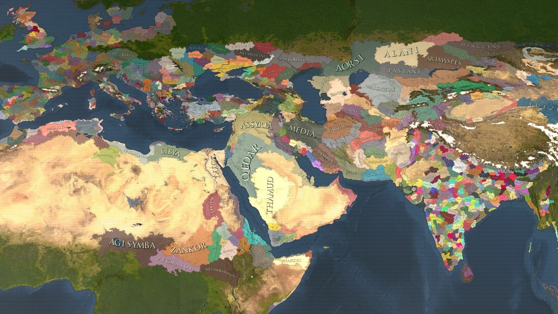 Europa Universalis 4 mod Imperium Universalis - A map.