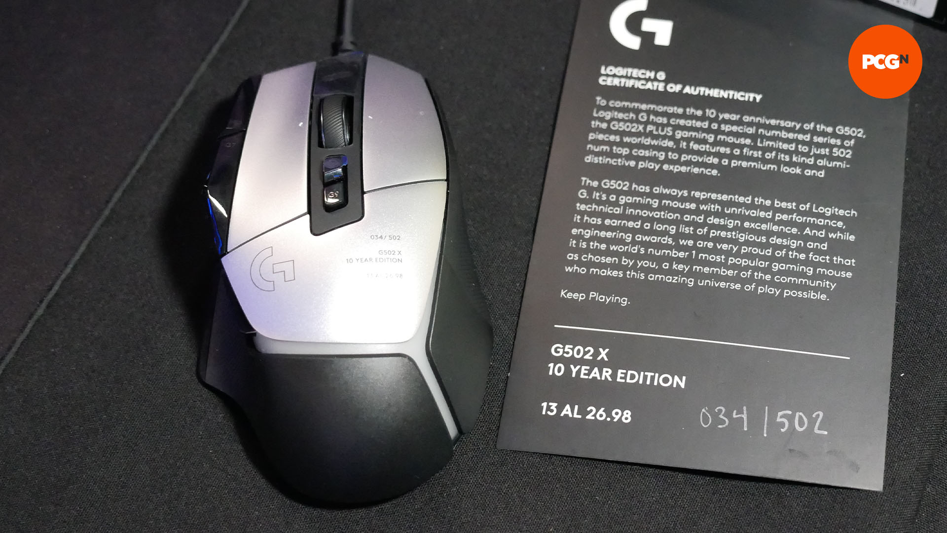 logitech g502 x plus 10 anniversary aluminum 04