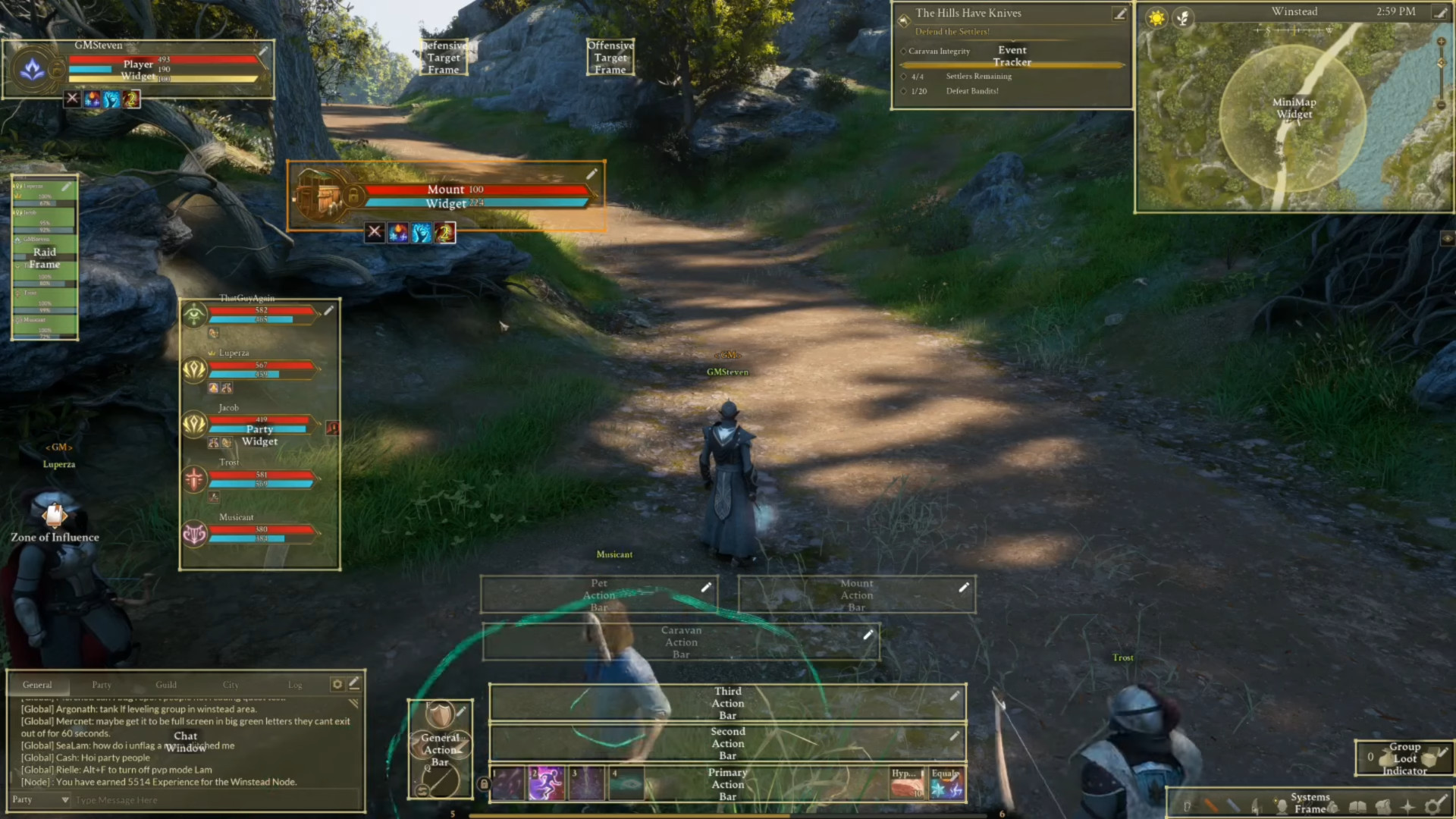 Ashes of Creation Alpha Two - The developer shows off HUD customization.