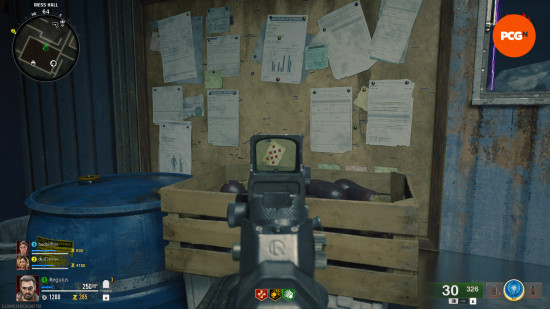 Black Ops 6 Terminus easter egg main quest: a corkboard with paper attached