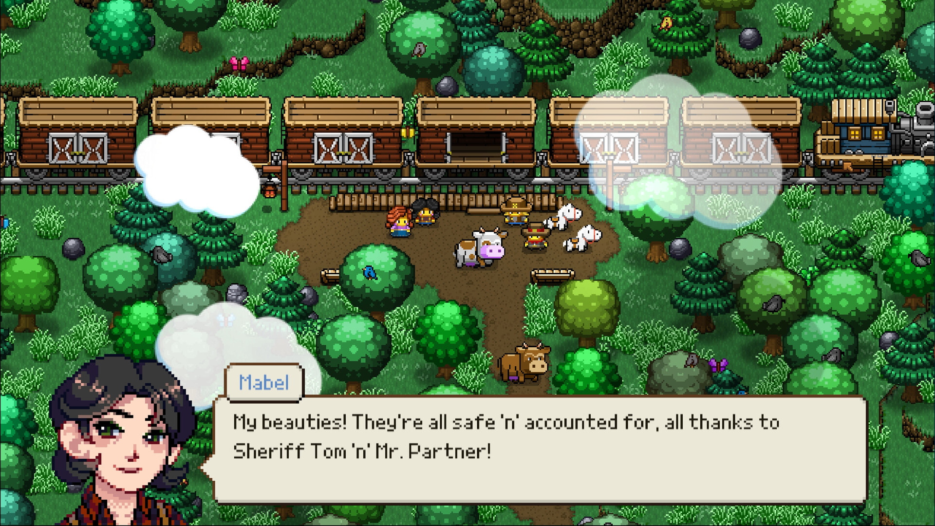 Cattle Country open beta - Mabel thanks you for saving her cows.