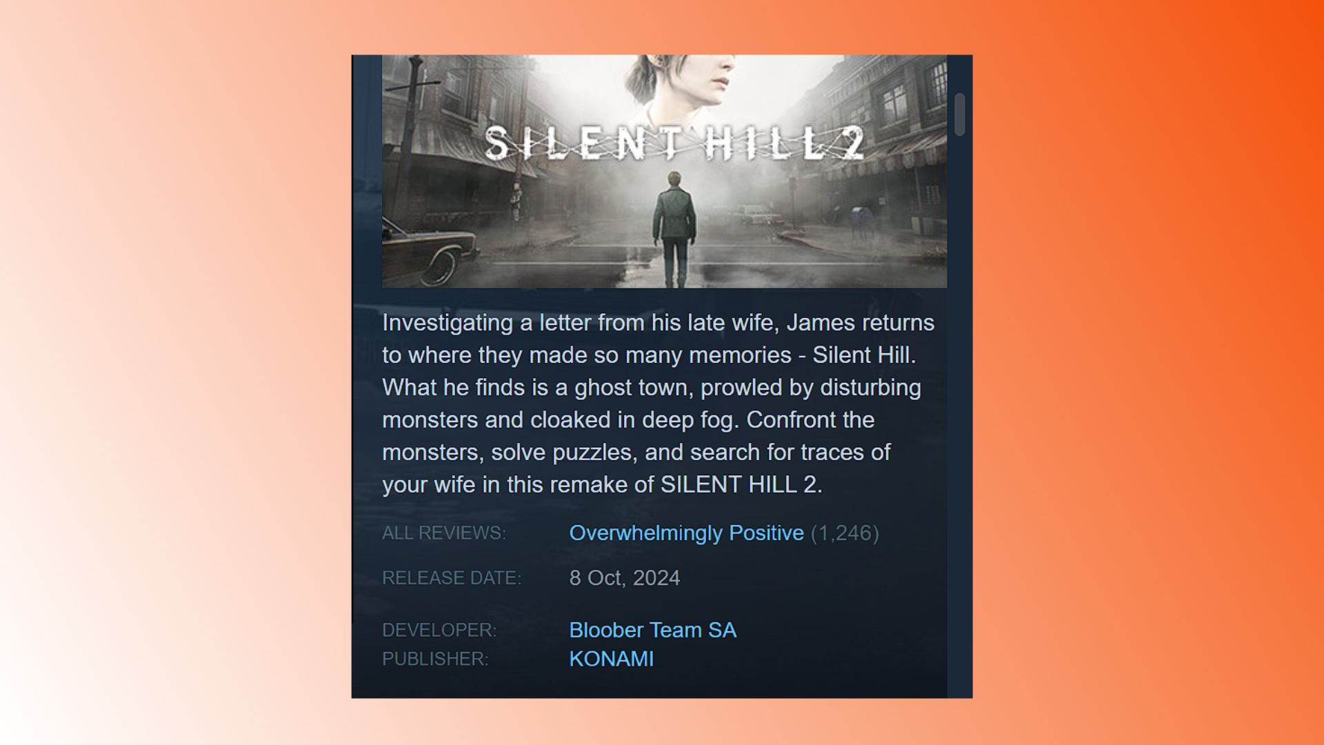 Silent Hill 2 Steam reception