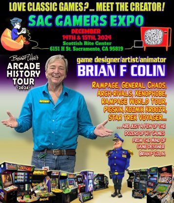 Sac Gamers Expo 2024 Welcomes Rampage Creator Brian F. Colin