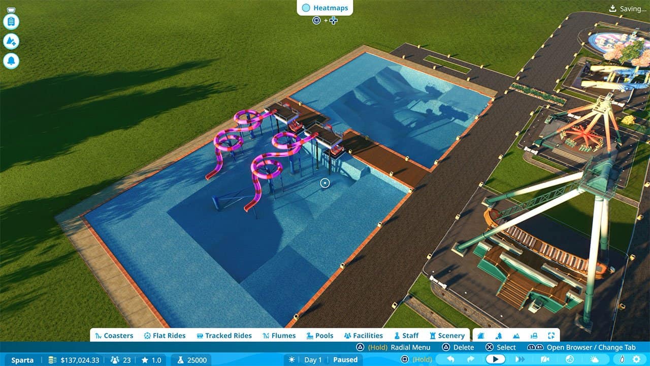 An image showing the reviewers attempt to construct a swimming pool