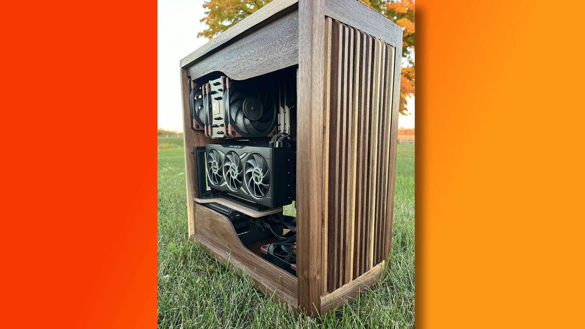 Jason Balok's walnut PC case