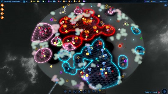 Best 4X games: a meshy map in Galactic Civilizations 4