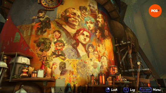 Jinx Fixes Everything Act 3: a mural depicting the people of Zaun