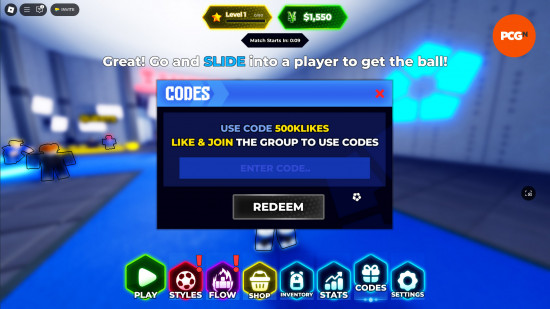 How to redeem Blue Lock Rivals codes: Redemption UI