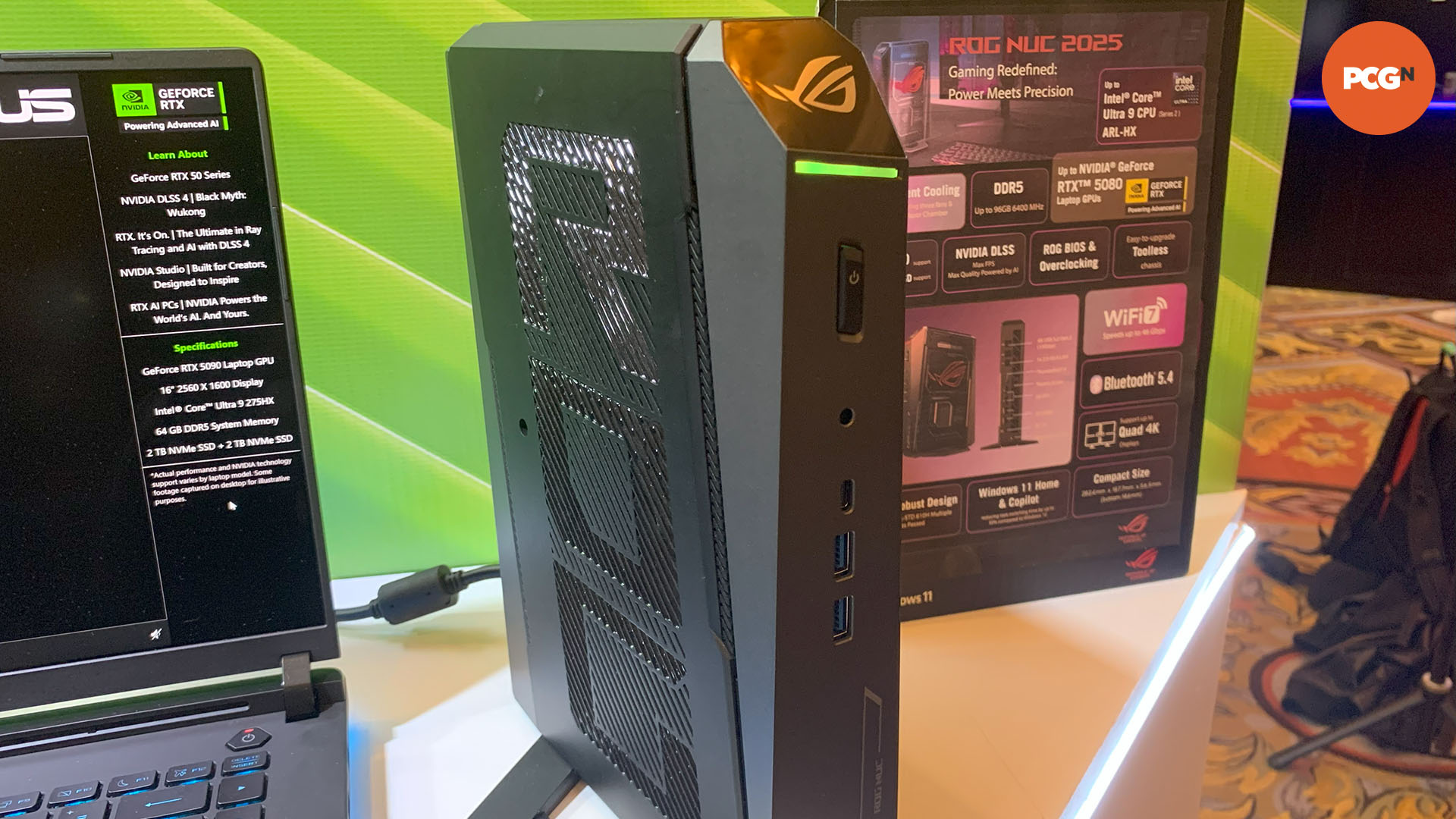 Asus ROG NUC 2025 mini gaming PC at CES.