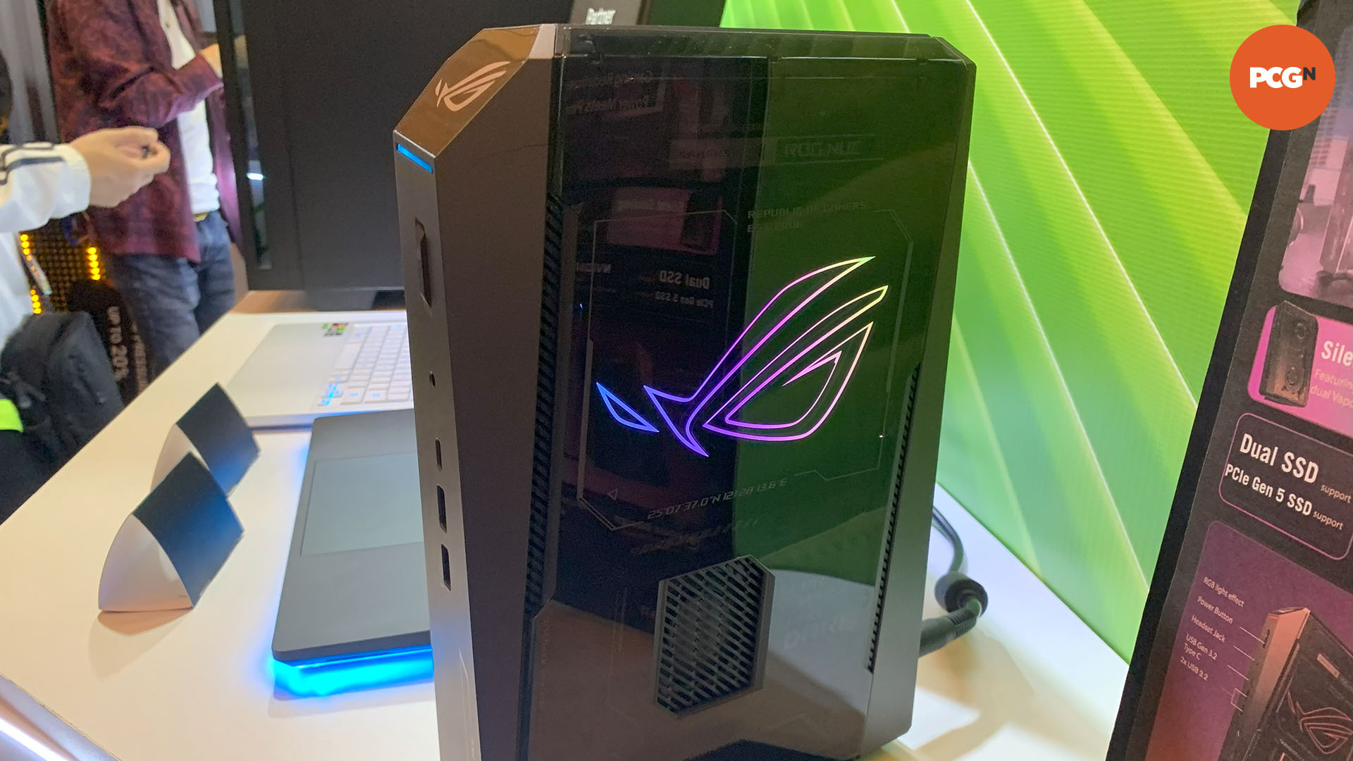 Asus ROG NUC 2025 mini gaming PC at CES.