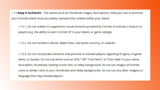 Fortnite Islands rule change