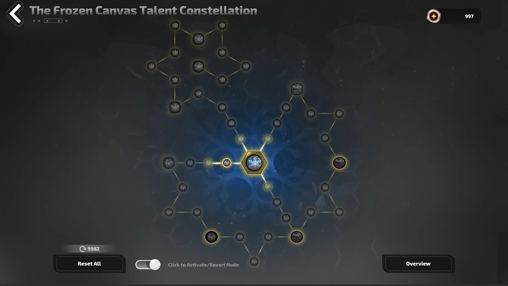 Torchlight Infinite Season 7 'Arcane' - The Frozen Canvas talent tree.