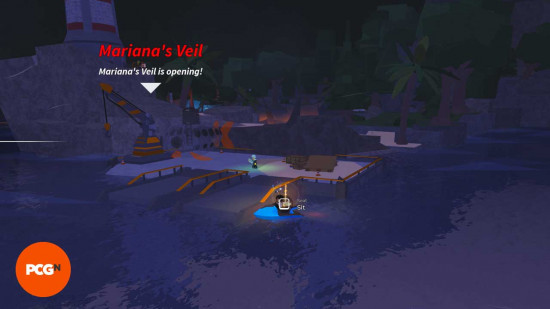 Dr. Glimmerfin's location in Fisch during the Mariana's Veil update.