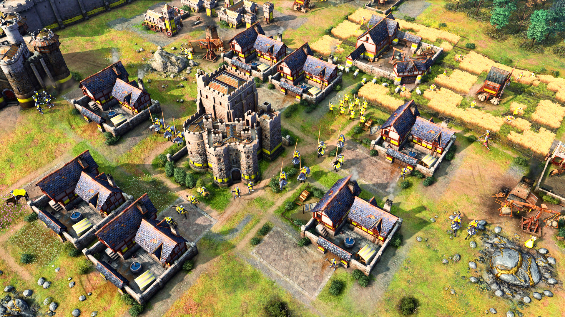 Age of Empires 4 DLC - House Lancaster buildings in the historical RTS game.