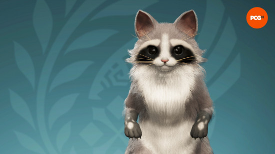 Monster Hunter Wilds palico design codes: A palico resembles a raccoon in the Monster Hunter Wilds character creation tool.